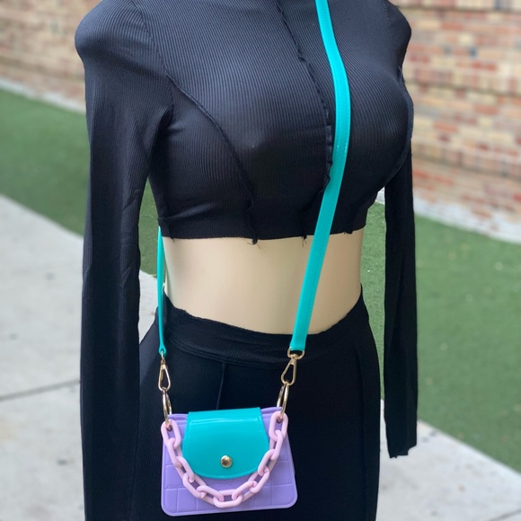 Stylish Black & White Mini Purse - Picture 9 of 12